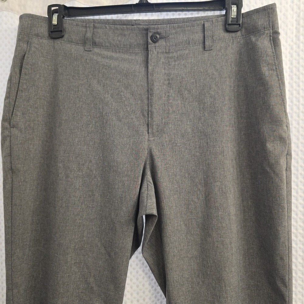 Grand Slam Performance Golf Pants Men 38X30 Grey Heather Stretch Chino EXCELLENT